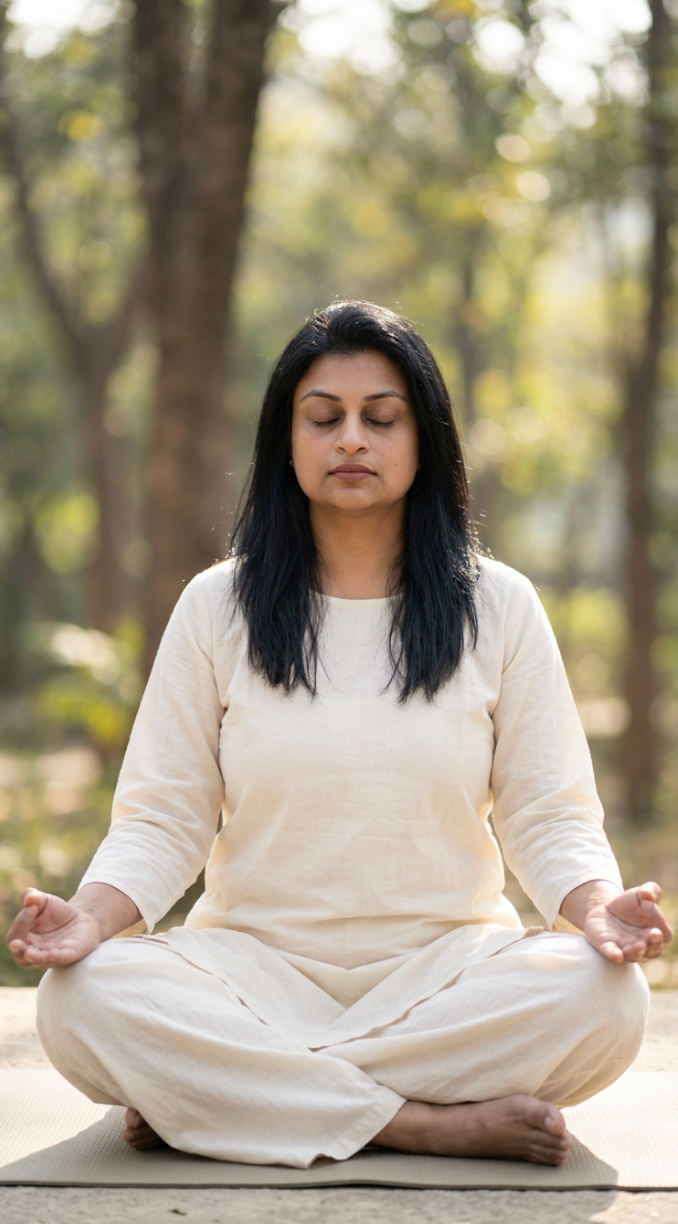 Meditation lotus pose