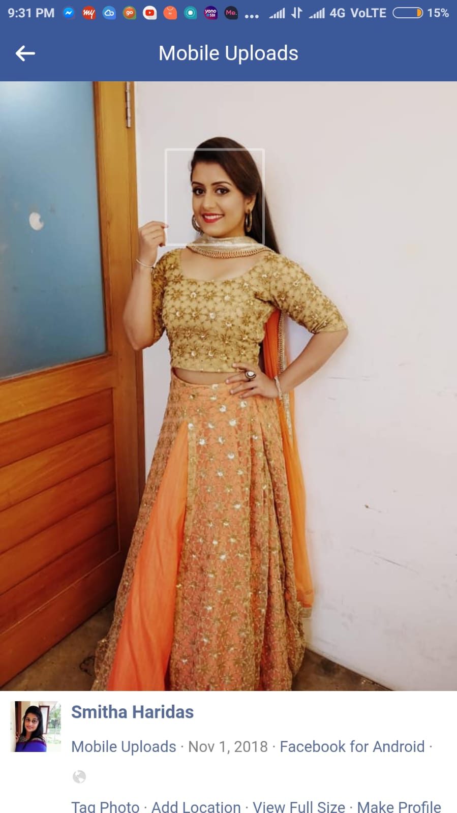 Actress in Smitha Haridas costume