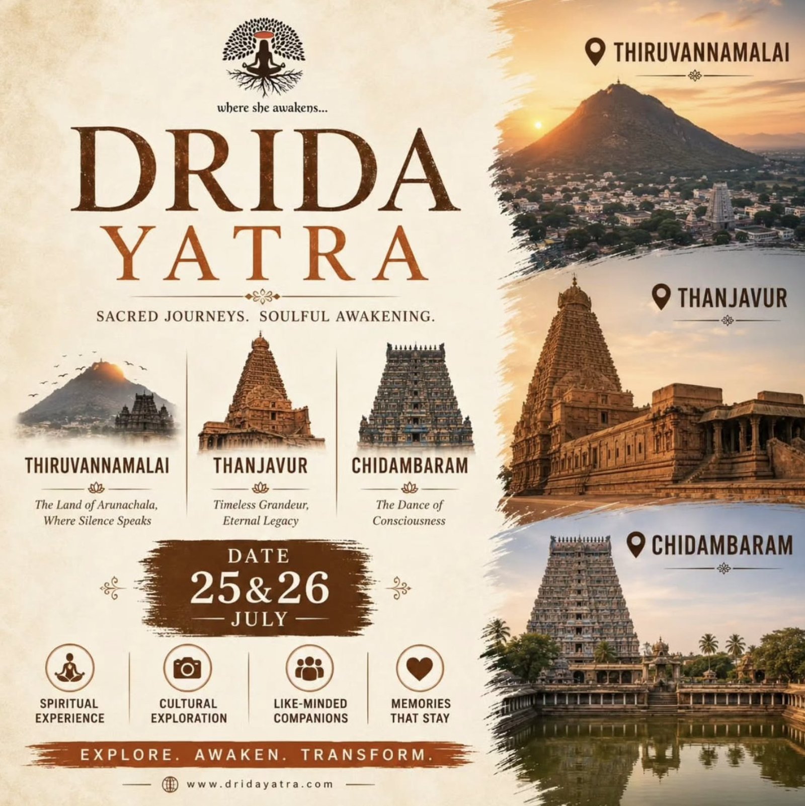 Thiruvannamalai, Thanjavur & Chidambaram Yatra